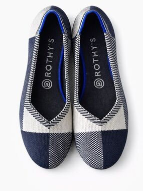 Rothy's Black and White Checkered Flats 6.5
